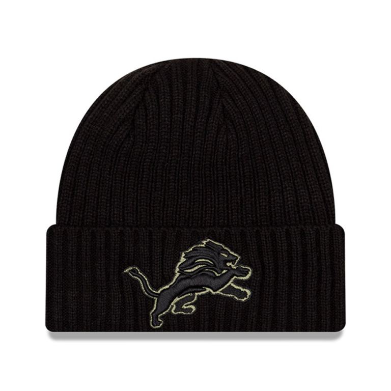 Gorras New Era Beanies Negros - Detroit Lions NFL Salute To Service 72136PTQR